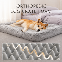 Plush Square Memory Foam Pet Bed