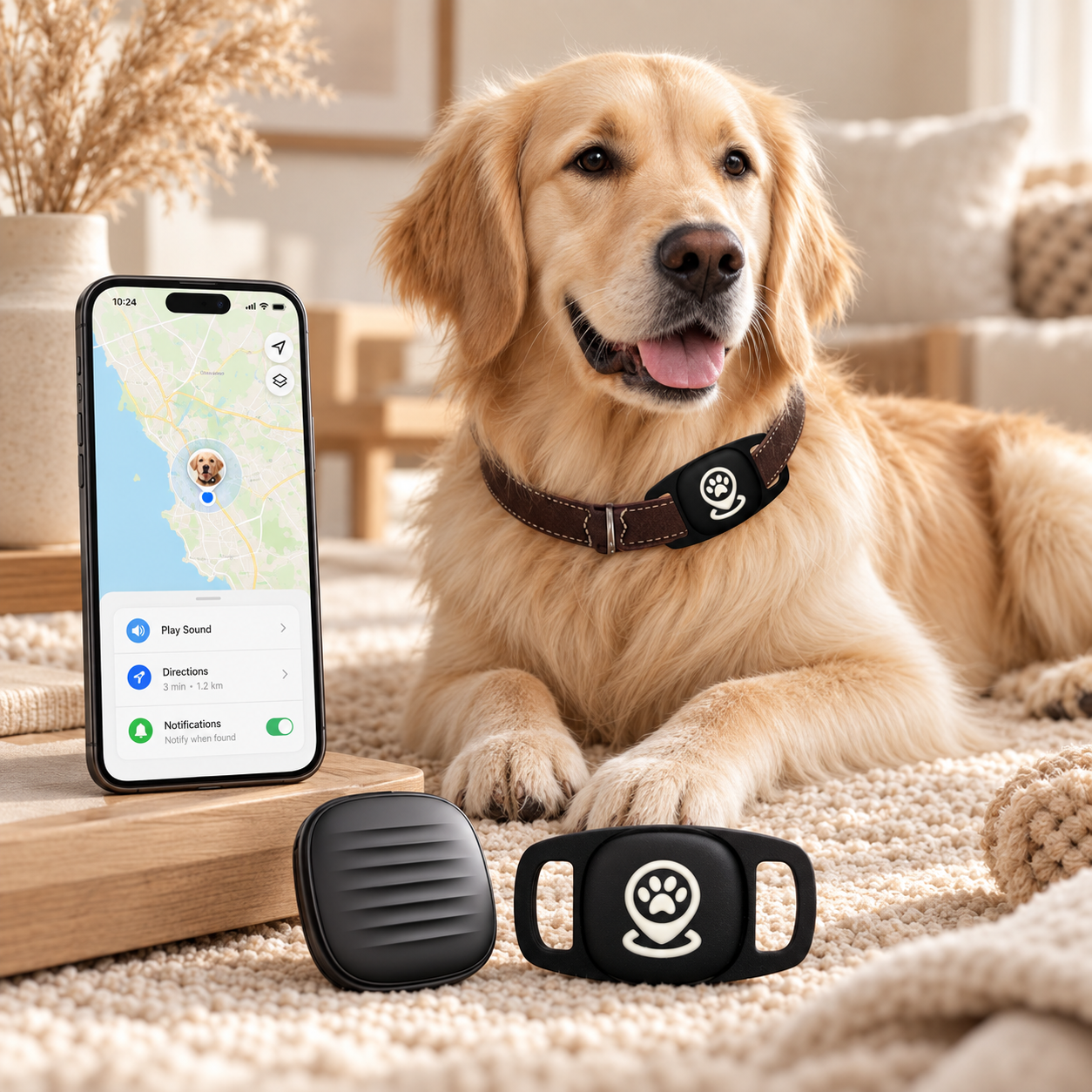 Smart Pet Tracker with Collar Holder (iOS Only)